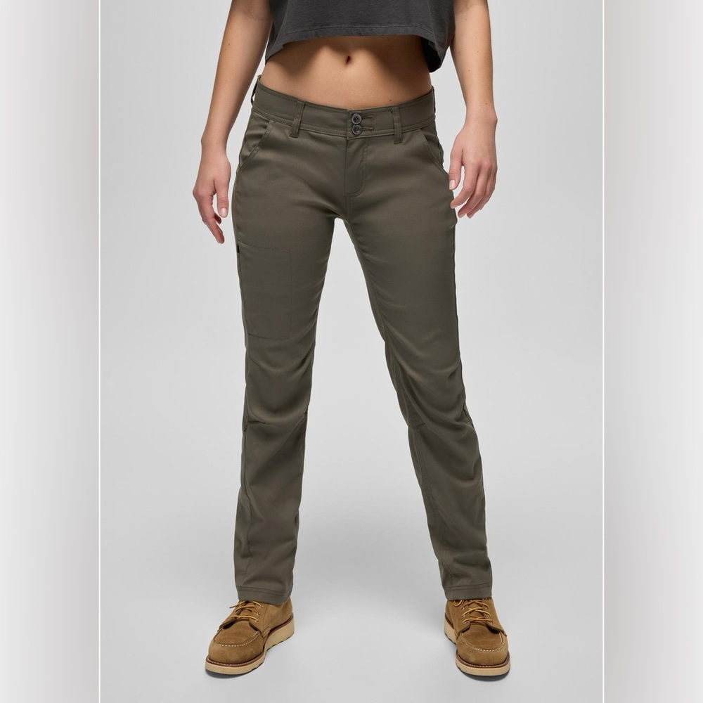 PRANA Halle Straight Climbing Pant Slate Green Size 4 Regular